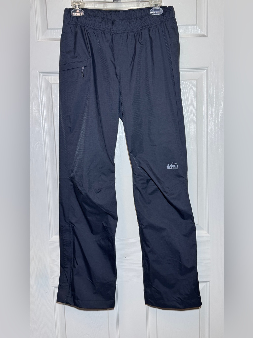 REI Co-op Women’s Nylon Rain Pants Black Drawstring Outdoors Lightweight XS